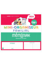 Mini-organiseur familial memoniak, calendrier familial mensuel (sept. 2023- dec. 2024)