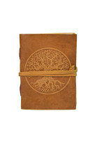 Grimoire en cuir camel arbre de vie - petit format