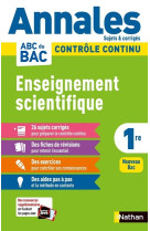 Annales abc du bac 2024 - enseignement scientifique 1re - corrigé