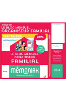 Le bloc mensuel organiseur familial mémoniak 2024, calendrier (sept. 2023 - déc. 2024)