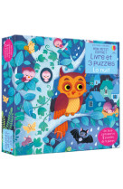 La nuit - mon petit coffret livre et 3 puzzles