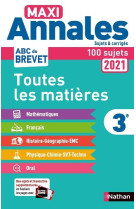 Maxi annales brevet 3e 2021 - corrigé