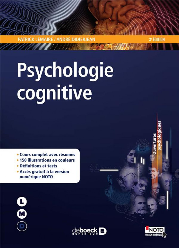 INTRODUCTION A LA PSYCHOLOGIE COGNITIVE - LEMAIRE/COUSINEAU - De Boeck supérieur