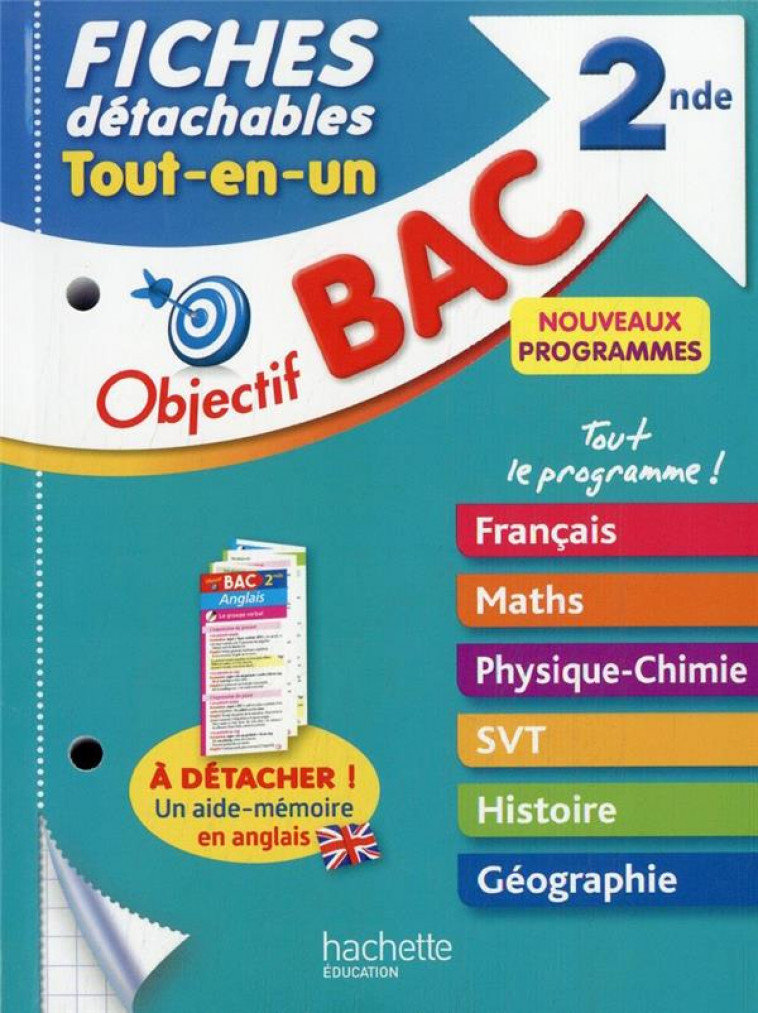 OBJECTIF BAC FICHES DETACHABLES TOUT-EN-UN 2NDE - DEJEAN/AUGER - HACHETTE