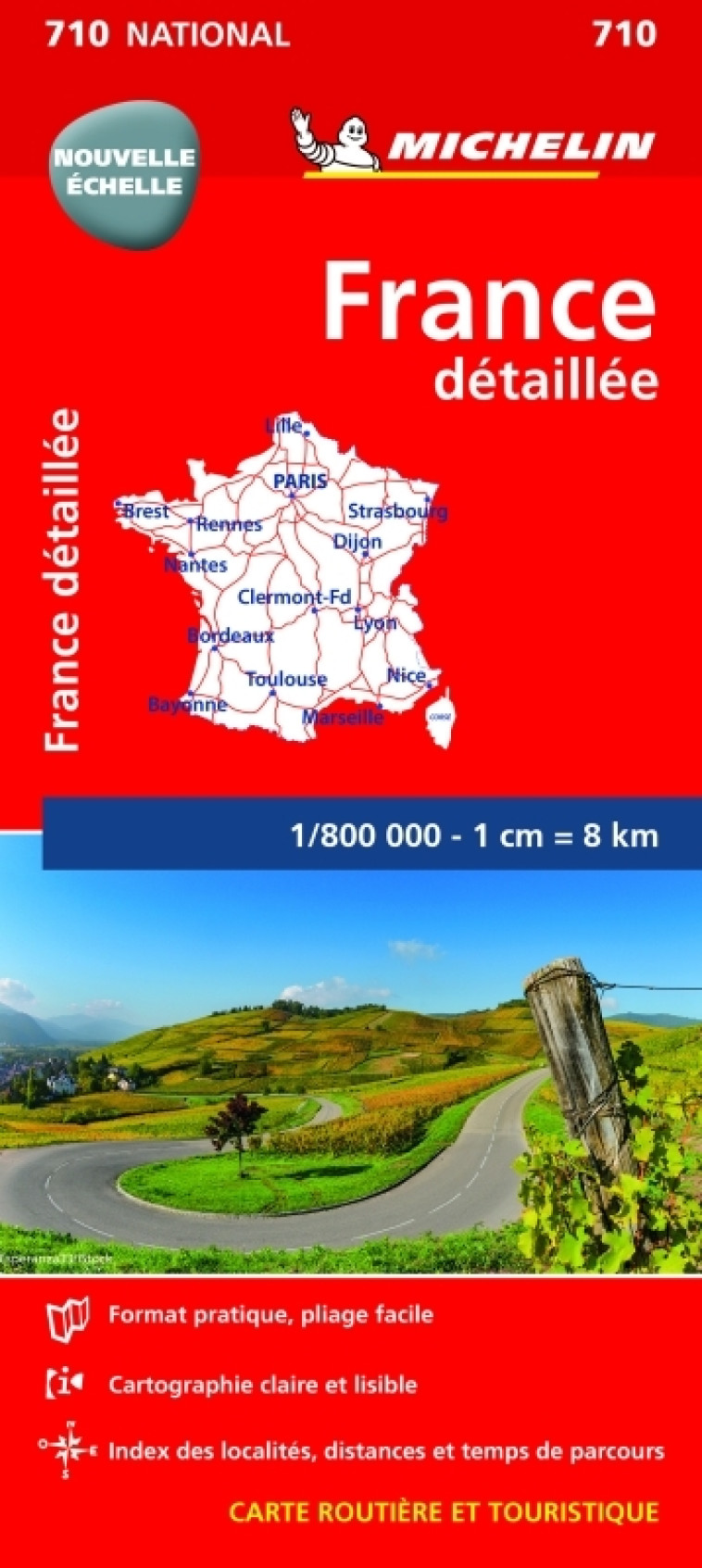 CARTE NATIONALE FRANCE DETAILLEE - 1/800 000 - XXX - MICHELIN