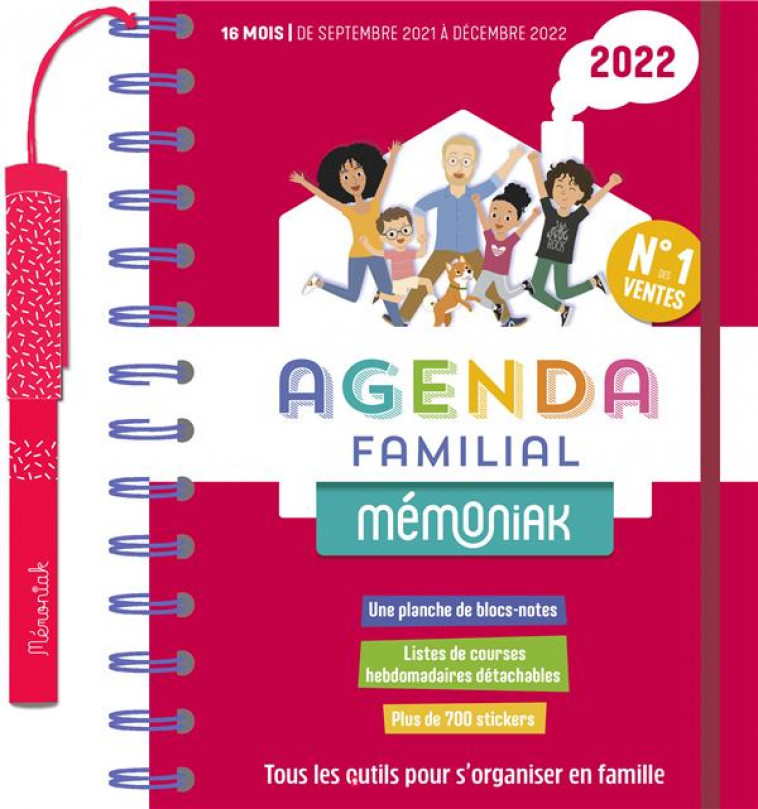 AGENDA FAMILIAL MEMONIAK 2021-2022 - EDITIONS 365/NESK - NC