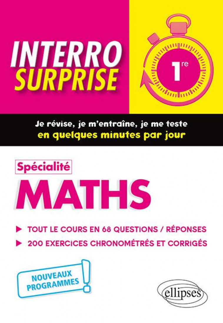 SPECIALITE MATHS - PREMIERE - NOUVEAUX PROGRAMMES - RADANNE MICHEL - ELLIPSES MARKET