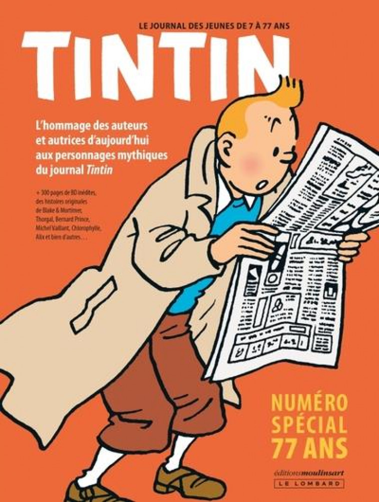 JOURNAL TINTIN - SPECIAL 77 ANS - COLLECTIF - LOMBARD