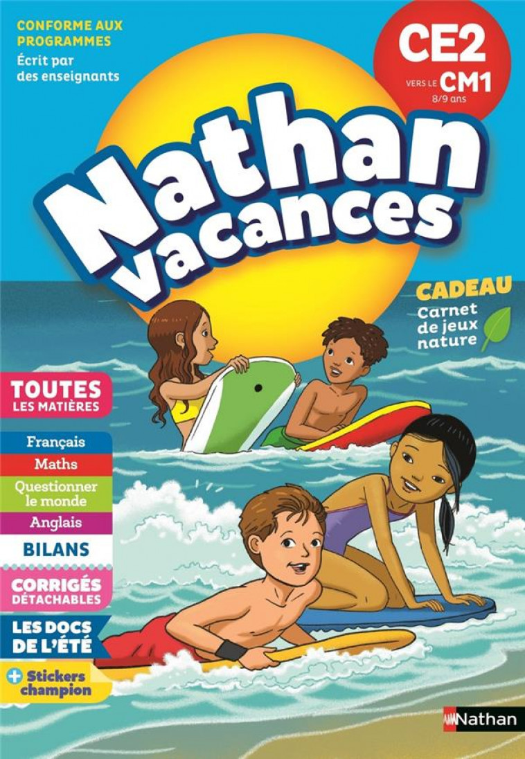 NATHAN VACANCES PRIMAIRE CE2 VERS LE CM1 8/9 ANS - CHAVANETTE-IGLESIA - CLE INTERNAT