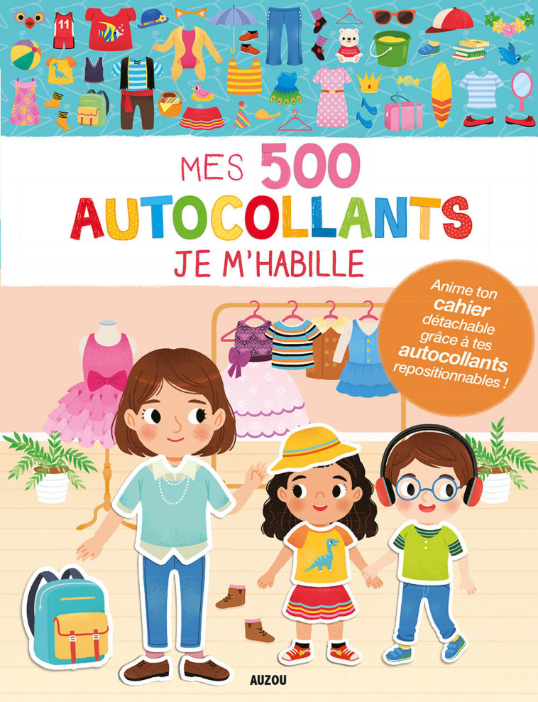 MES 500 AUTOCOLLANTS - JE M'HABILLE - Wu Yi-hsuan - AUZOU