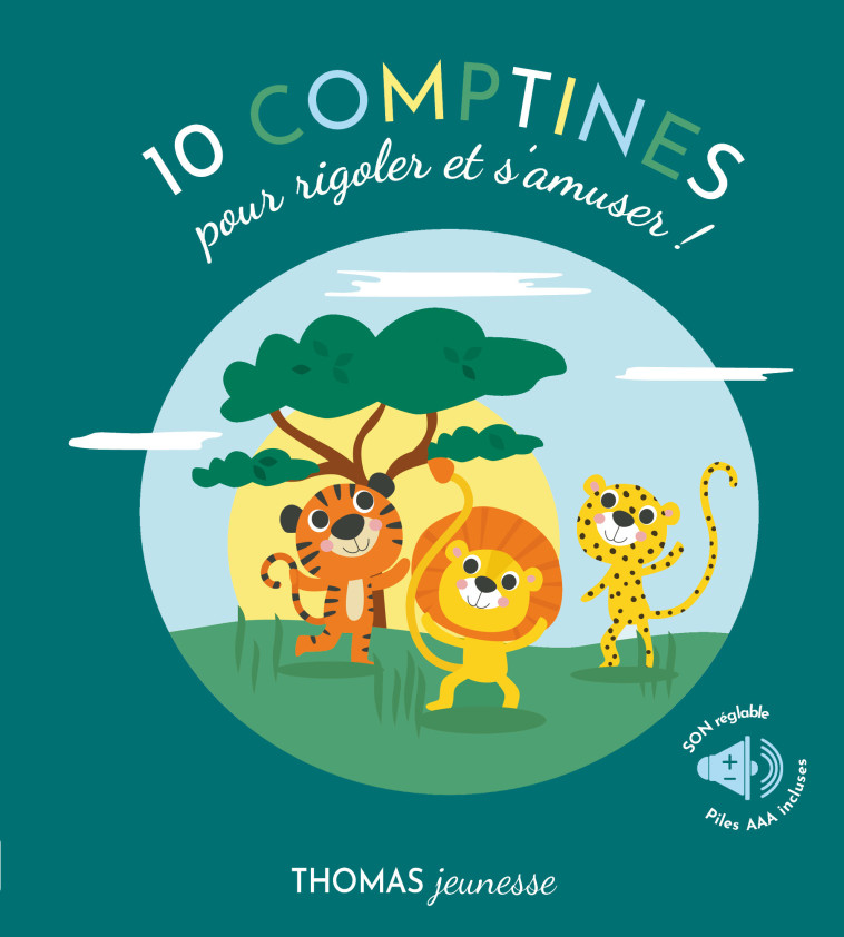 10 comptines pour rigoler et s'amuser ! animaux sauvages Livre sonore - Deloste Marie, Walshaw Samantha - THOMAS EDITIONS