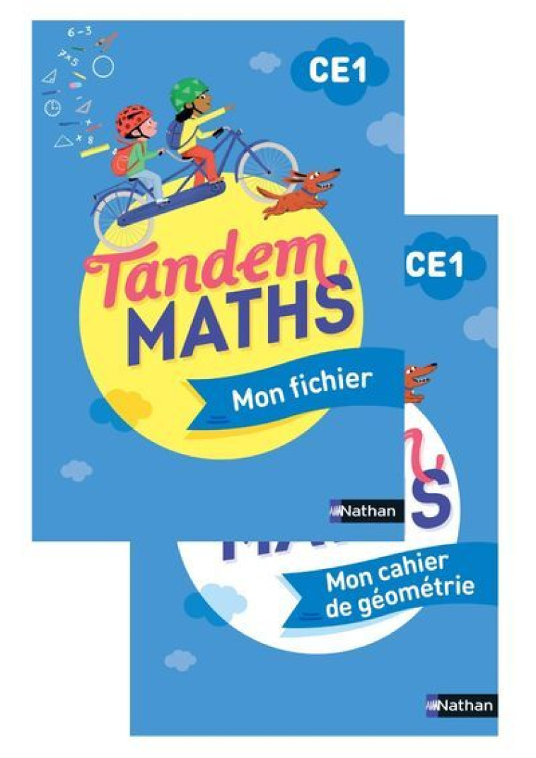 Tandem - Maths CE1 - Fichier de l'élève + Cahier géométrie - Gilger Christophe, Grosjean Catherine, Collomb Stéphanie, Cortay Carole, Guénard Cécile, Jacquier Johan, Lobry Vincent - NATHAN