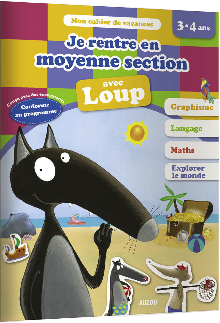 JE RENTRE EN MOYENNE SECTION AVEC LOUP (NOUVELLE EDTION) - Lallemand Orianne, COUVAL Anne-Cécile, THUILLIER Éléonore - AUZOU