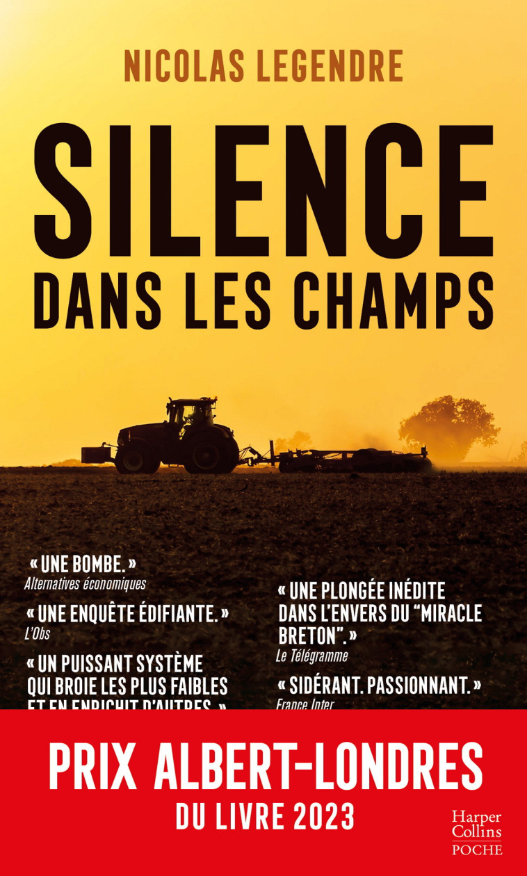 Silence dans les champs - Legendre Nicolas - HARPERCOLLINS