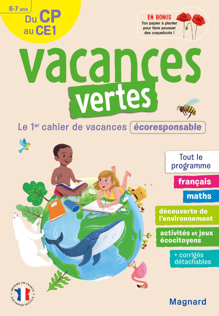 Cahier de vacances 2023, du CP vers le CE1 6-7 ans - Vacances vertes - Elodie Gremaud, Elodie Gremaud - MAGNARD