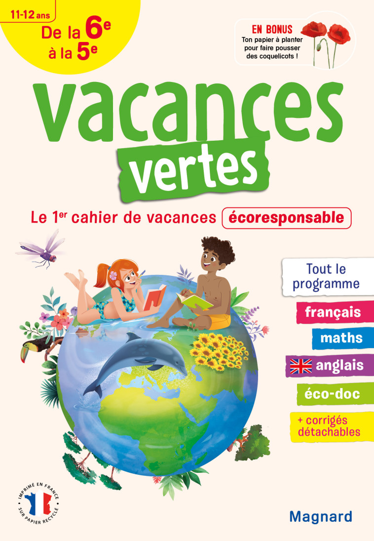 Cahier de vacances 2023, de la 6e vers la 5e - Vacances vertes - Stéphane Maltère, Stéphane RENOUF, Coline Segonne, Stéphane Maltère, Stéphane RENOUF, Coline Segonne - MAGNARD