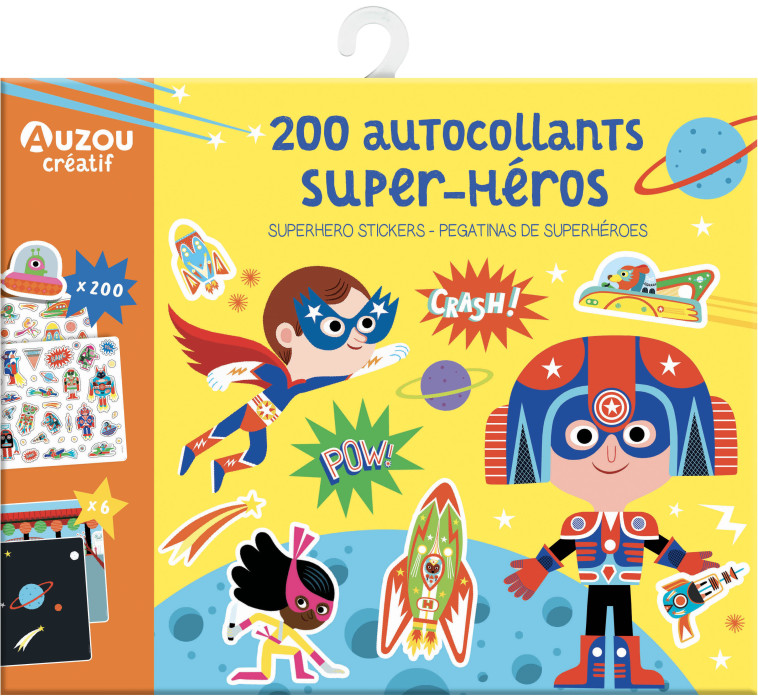 MA POCHETTE D'ARTISTE - 200 AUTOCOLLANTS SUPER-HÉROS - Julie Mercier, Julie Mercier - AUZOU