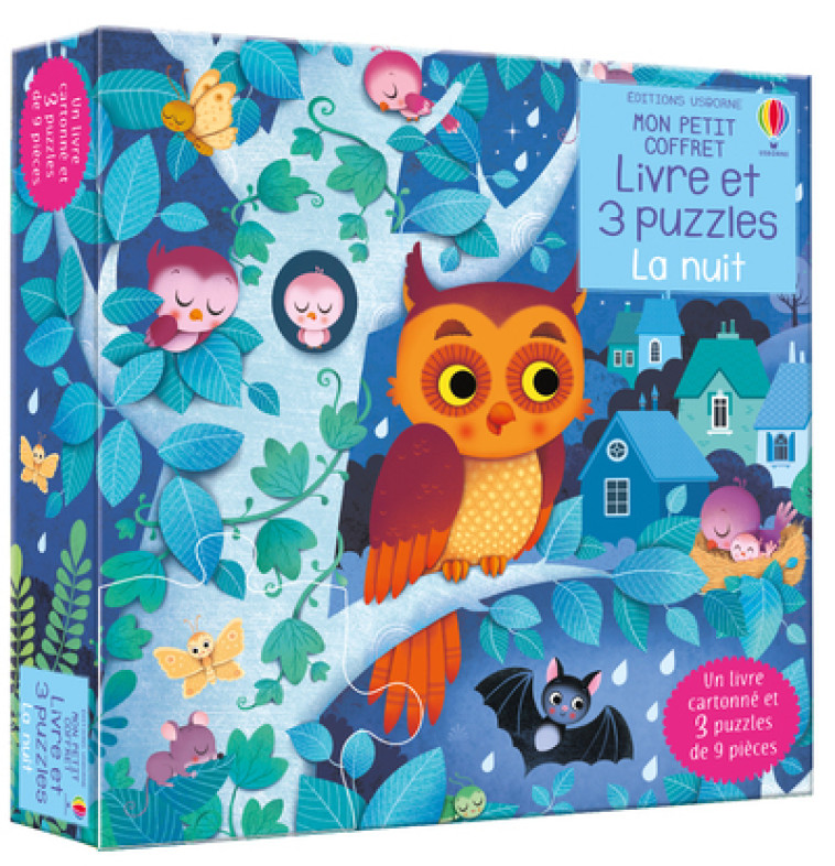 La nuit - Mon petit coffret Livre et 3 puzzles - Sam Taplin, Federica Iossa, Claire Ever, Véronique Duran, Sam Taplin, Federica Iossa, Claire Ever, Véronique Duran - USBORNE