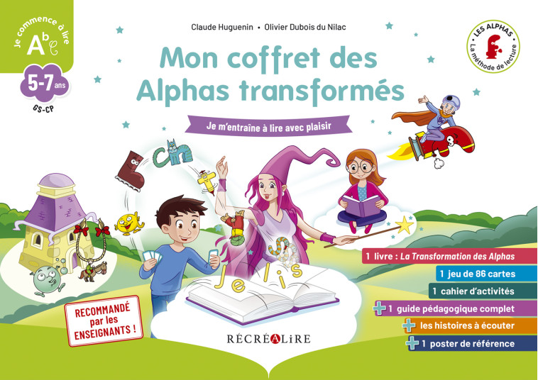 Mon coffret des Alphas transformés Méthode de lecture GS CP - Claude Huguenin - RECREALIRE