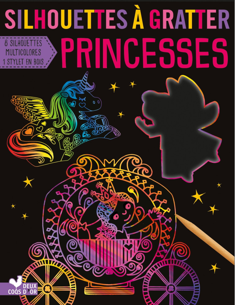 Silhouettes à gratter - Princesses -   - DEUX COQS D OR