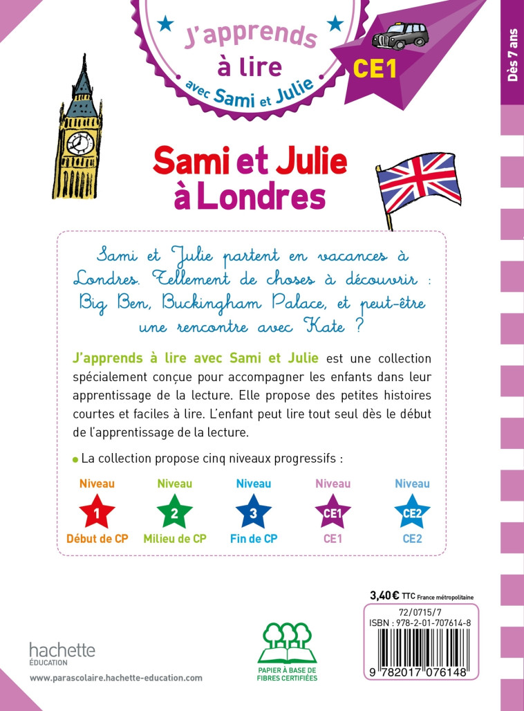 Sami et Julie CE1 Sami et Julie à Londres - Thérèse Bonté - HACHETTE EDUC