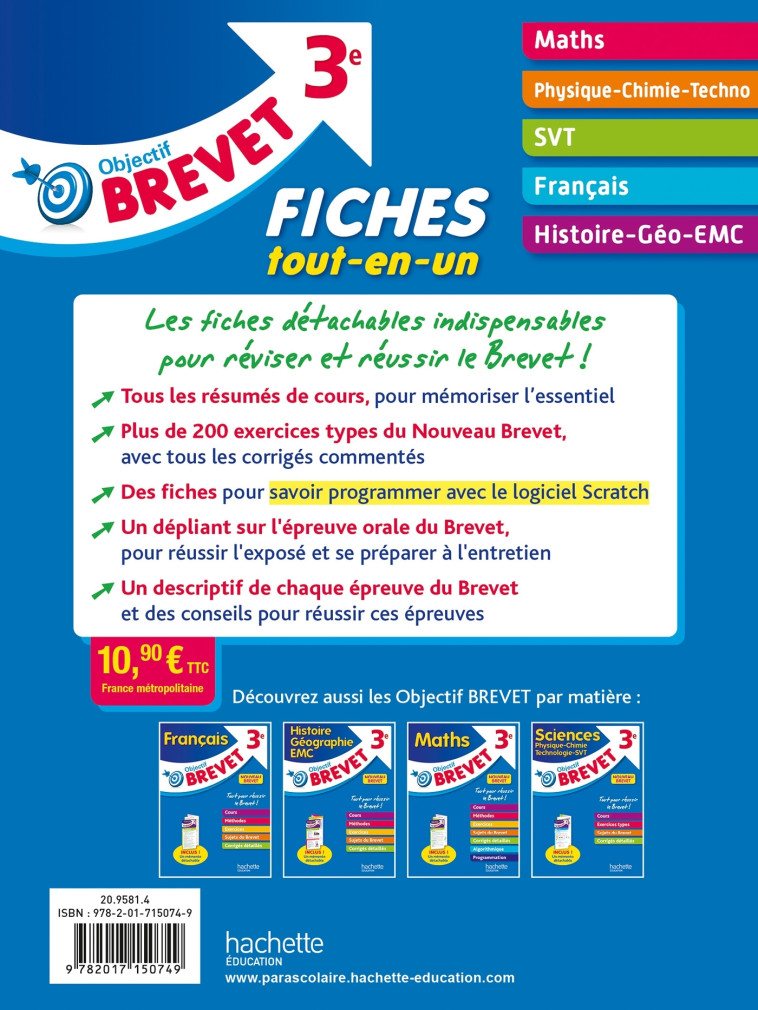 Objectif Brevet Fiches Tout-en-un 2022 - Nicolas Clamart - HACHETTE EDUC