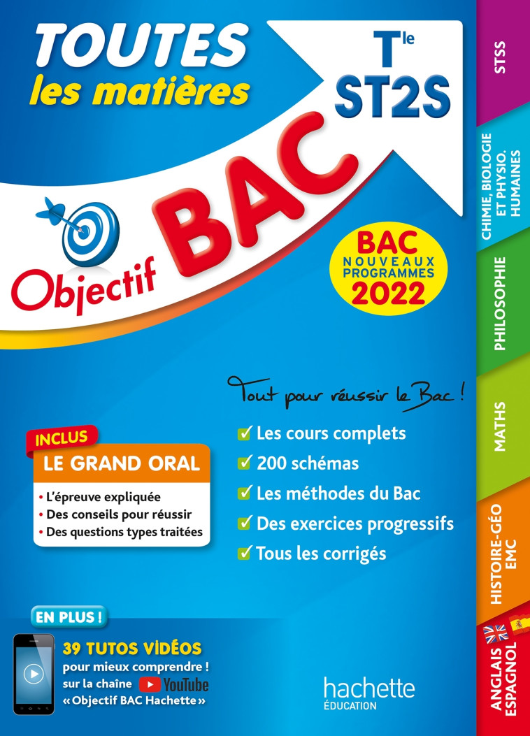 Objectif Bac - Term ST2S Toutes les matières, BAC 2022 - Chrystelle Ménard - HACHETTE EDUC