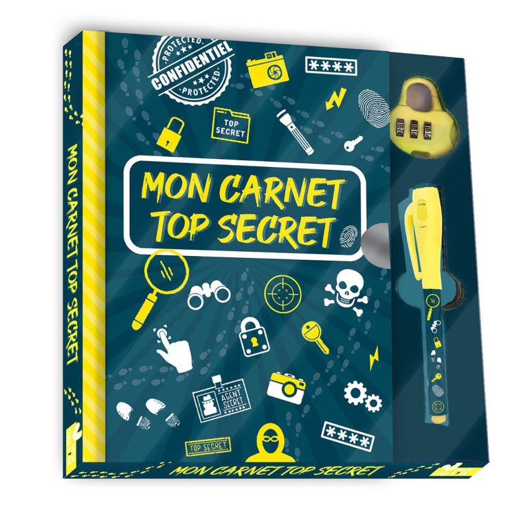 Mon carnet top secret - coffret avec stylo magique - Estelle Tchatcha - DEUX COQS D OR