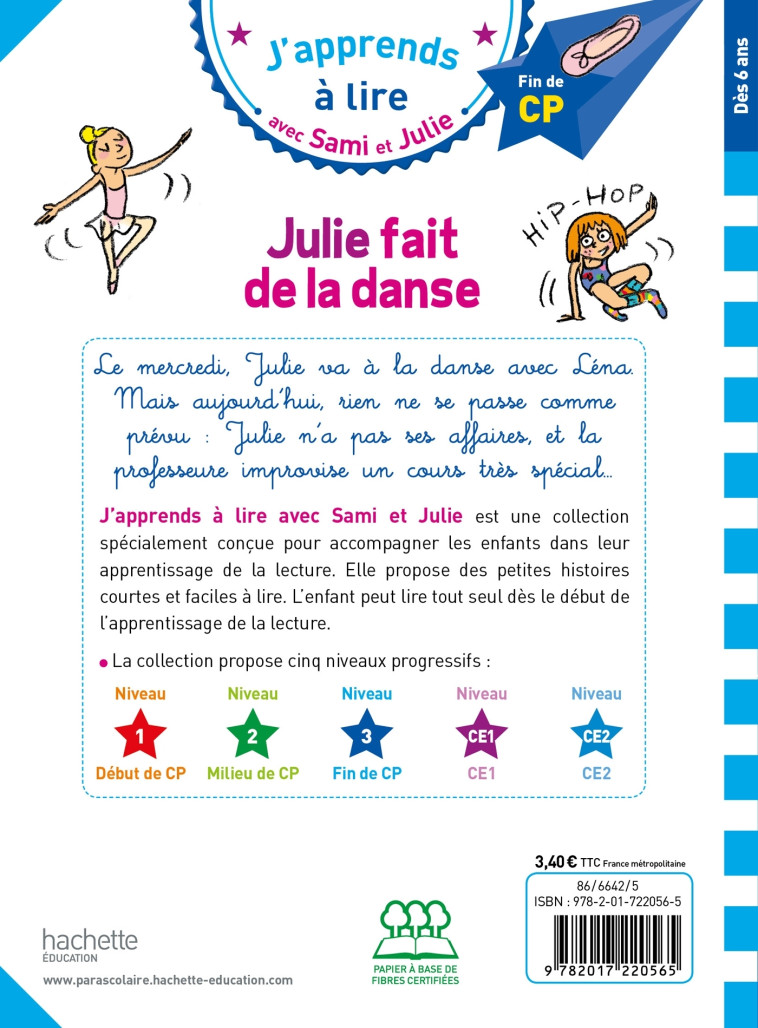 Sami et Julie CP Niveau 3 Julie fait de la danse - Thérèse Bonté - HACHETTE EDUC