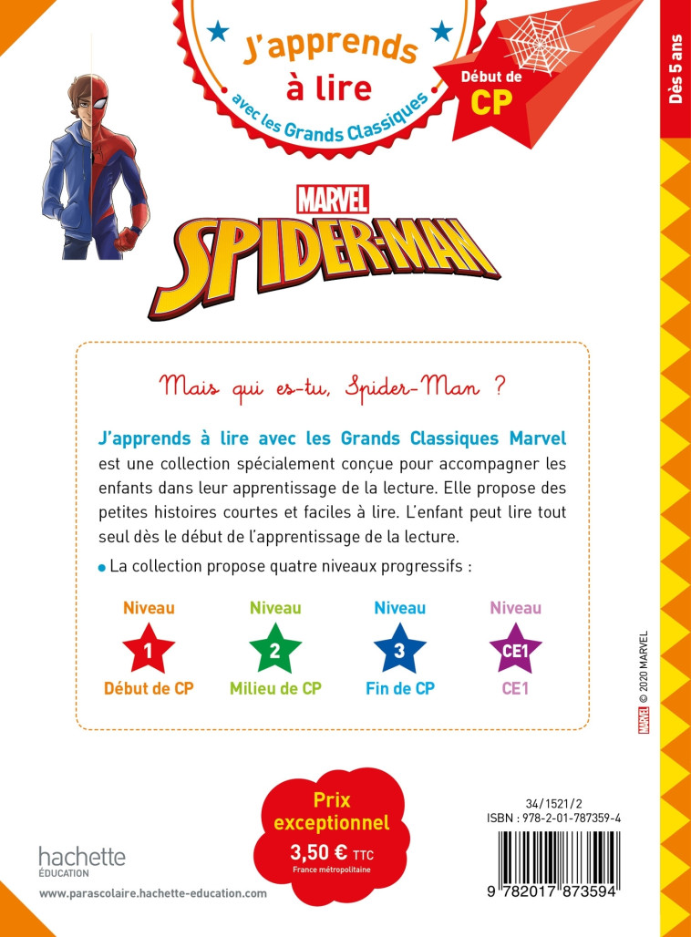 Disney - Marvel - Spider-Man CP Niveau 1 - Isabelle Albertin - HACHETTE EDUC