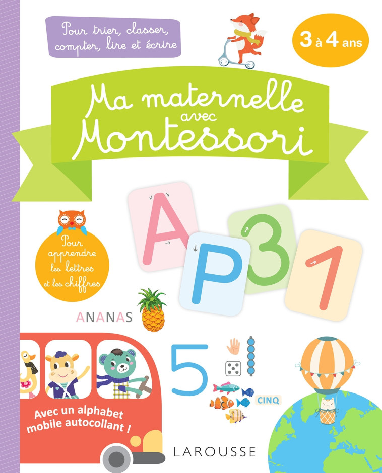 Ma maternelle avec MONTESSORI, 3-4 ans -  Collectif - LAROUSSE