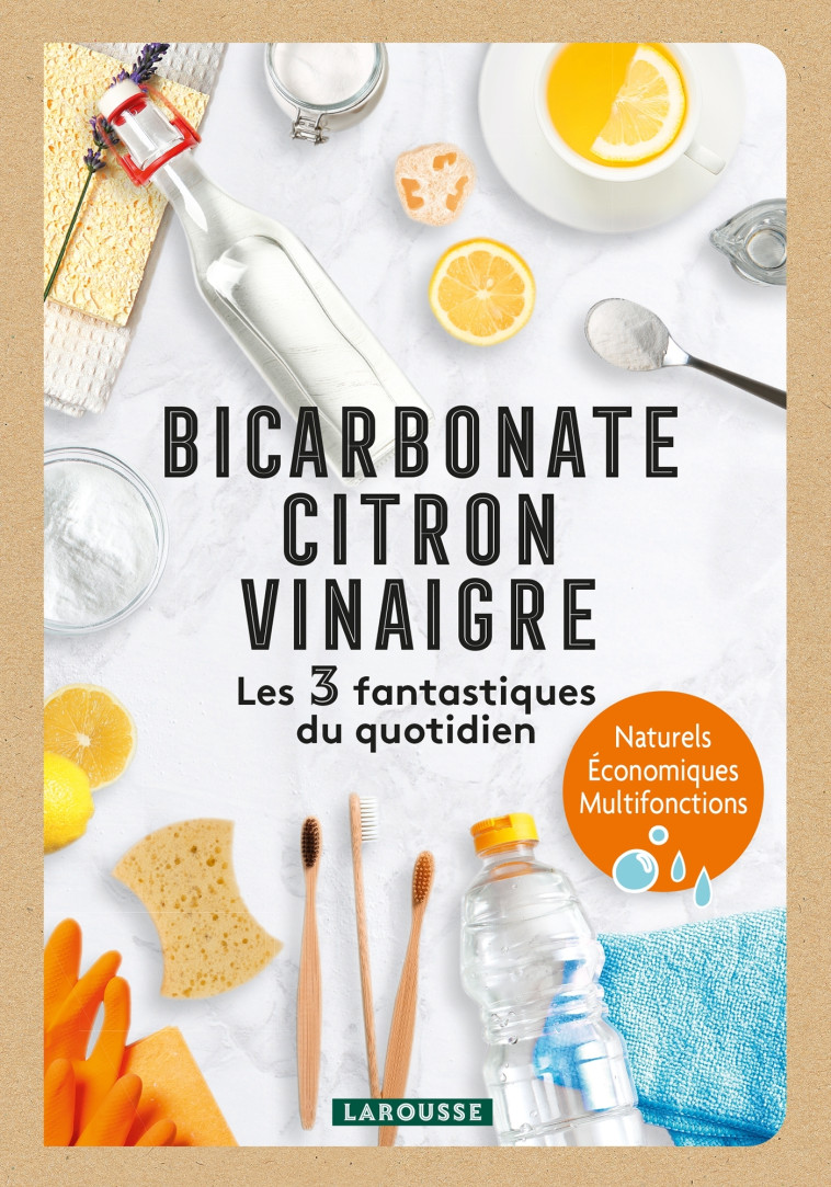 Bicarbonate - Citron - Vinaigre - Les 3 fantastiques du quotidien - Marie-Noëlle Pichard - LAROUSSE