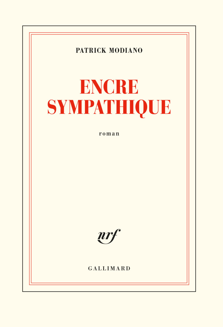 Encre sympathique - Patrick Modiano - GALLIMARD