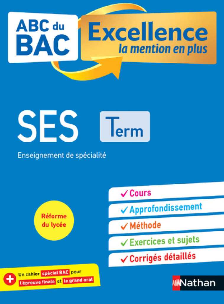 ABC BAC Excellence SES Term - Fabien Gennetier - NATHAN