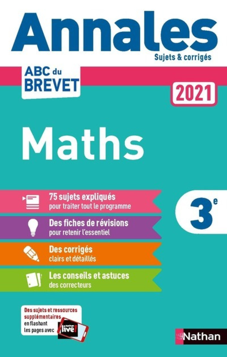 Annales Brevet 2021 Maths - Corrigé - Gilles Mora - NATHAN