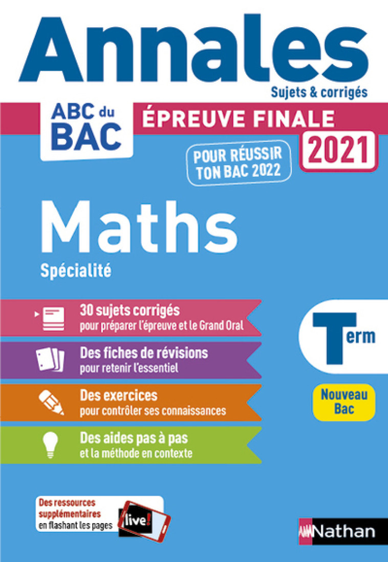 Annales BAC 2021 Maths Term-Corrigé - Luis Mateus - NATHAN