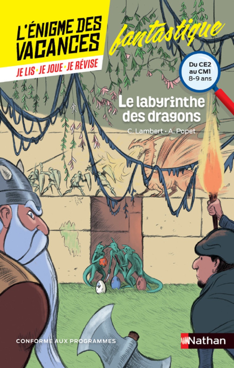 Enigme des vacances : Le labyrinthe des dragons CE2/CM1 - Christophe Lambert - NATHAN