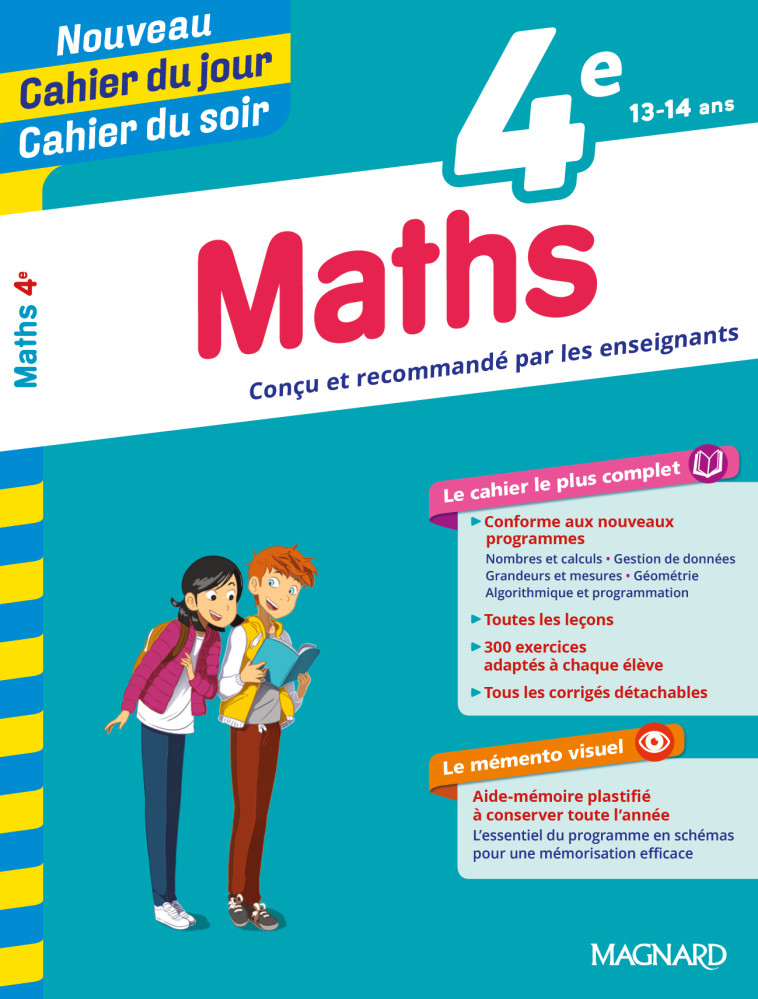 Maths 4e - Cahier du jour Cahier du soir - Annie Le Goff - MAGNARD