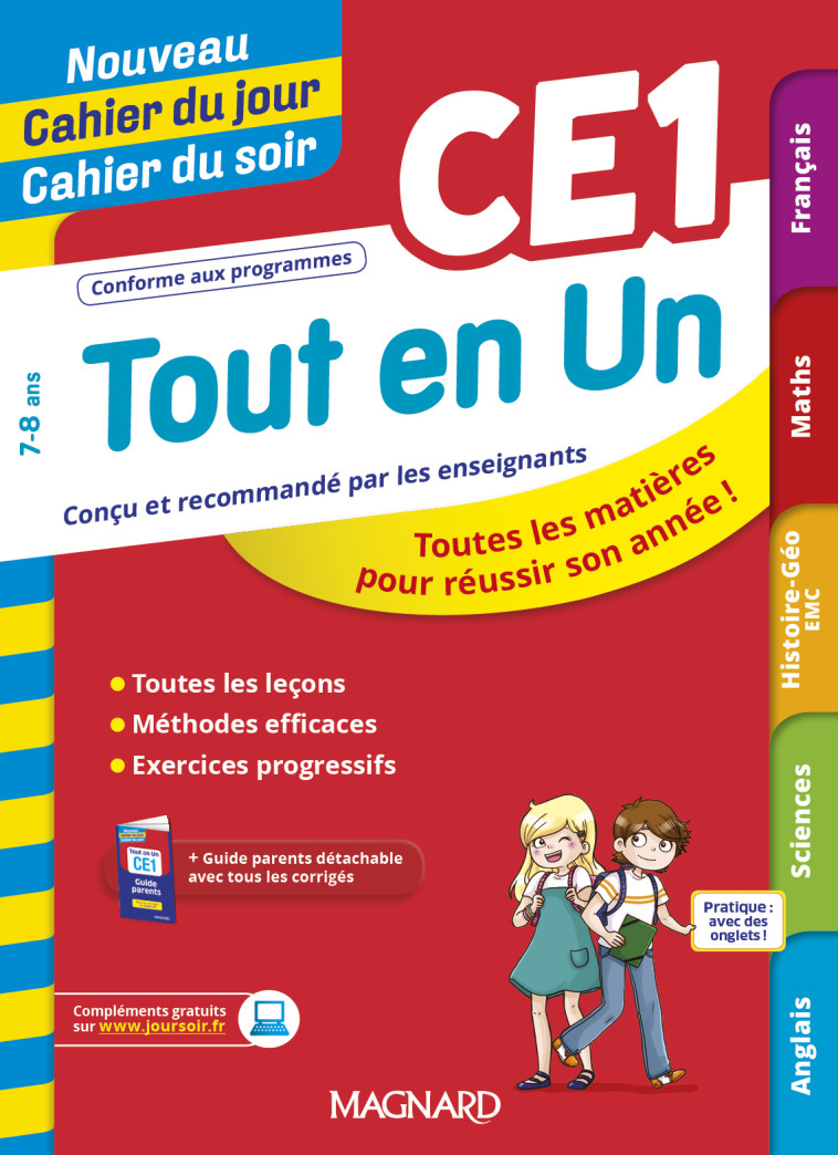 Tout en Un CE1 - Leçons, méthodes et exercices - Nouveau Cahier du jour Cahier du soir - Myriam Nasroune - MAGNARD