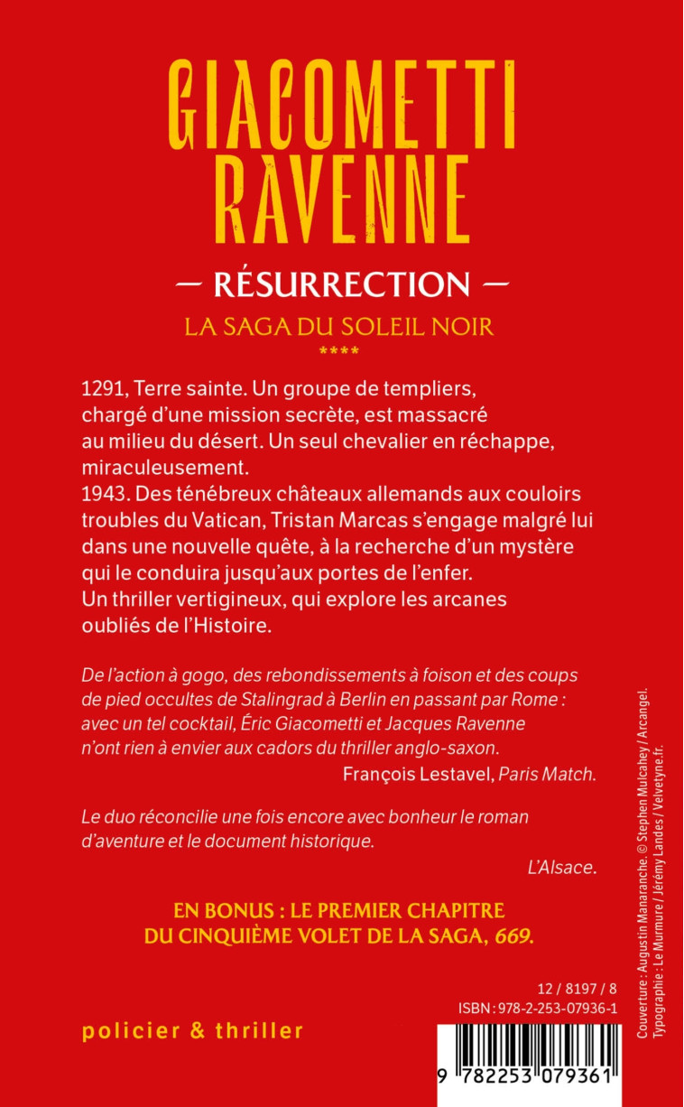 Résurrection (La Saga du Soleil Noir, Tome 4) - Éric Giacometti - LGF