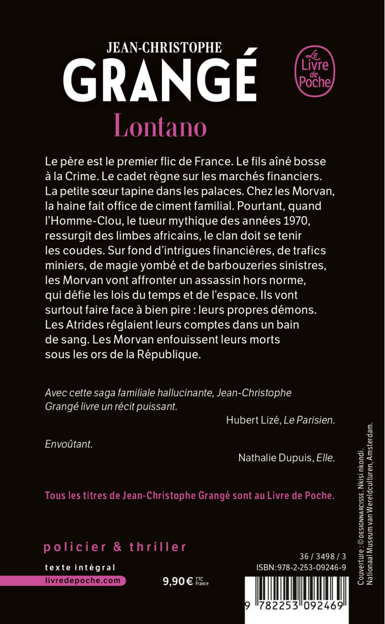 Lontano - Jean-Christophe Grangé - LGF