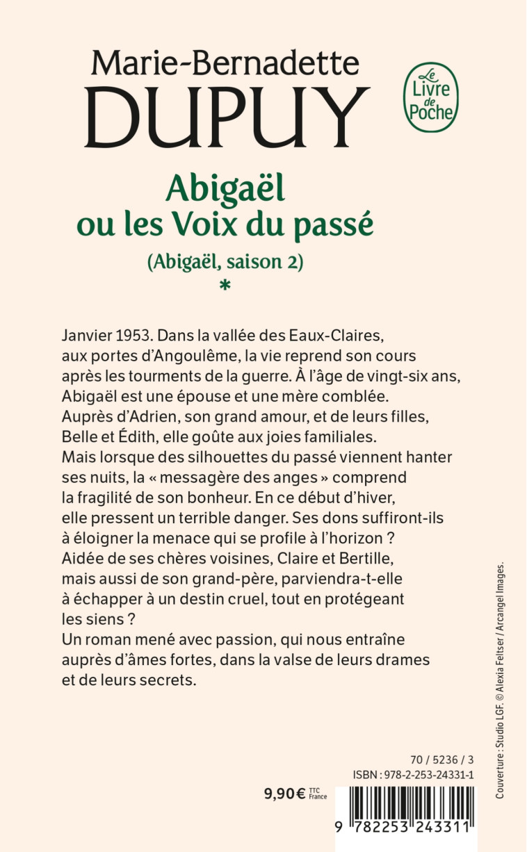 Abigaël ou les voix du passé (Abigaël Saison 2, Tome 1) - Marie-Bernadette Dupuy - LGF