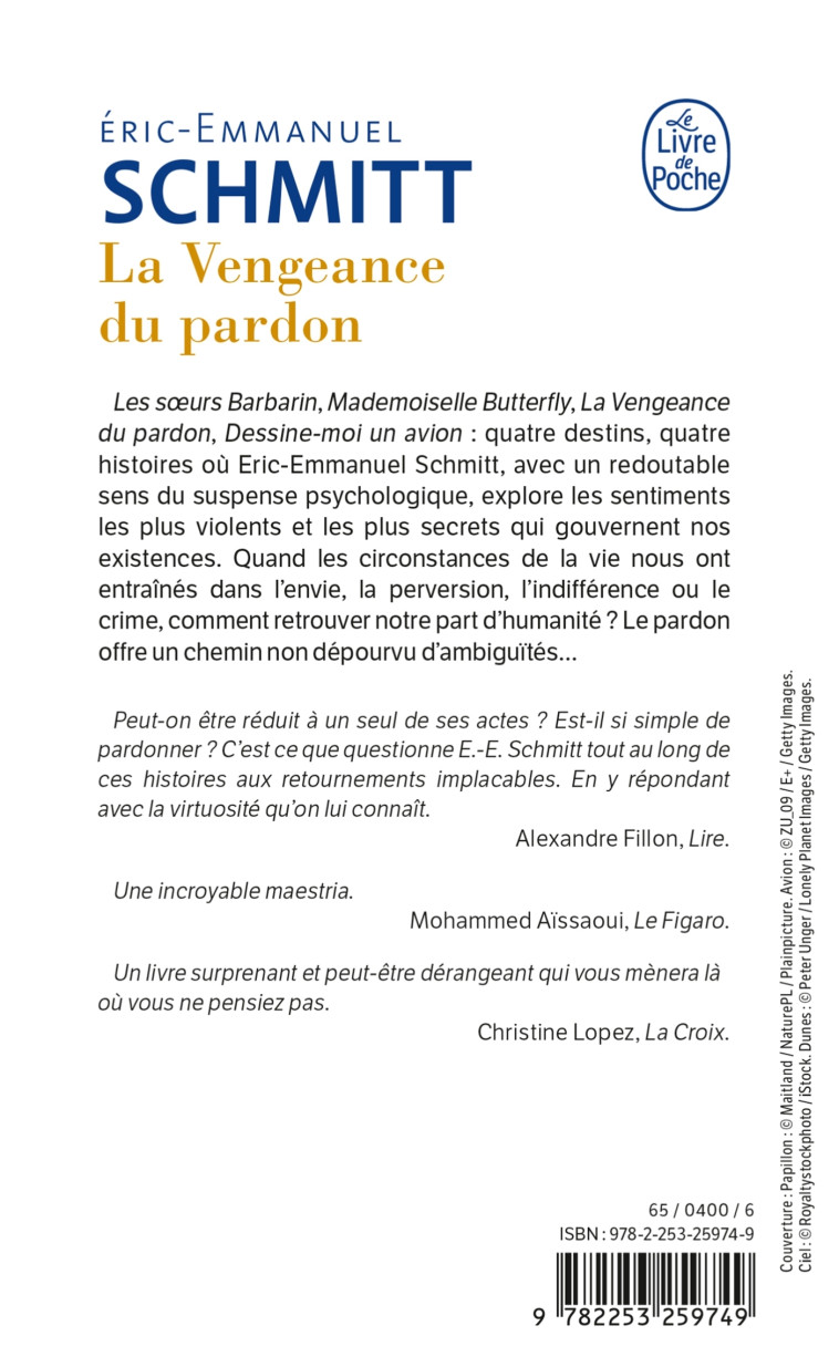 La Vengeance du pardon - Éric-Emmanuel Schmitt - LGF