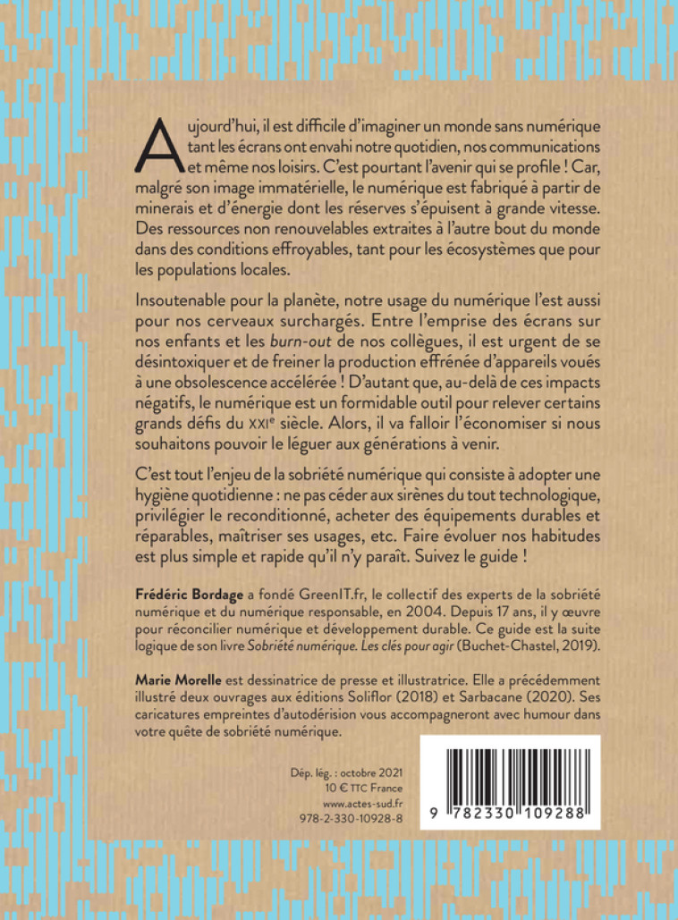 Tendre vers la sobriété numérique - Frédéric Bordage - ACTES SUD