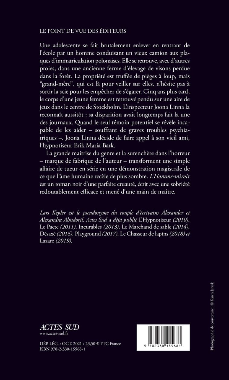 L'Homme-miroir - Lars Kepler - ACTES SUD