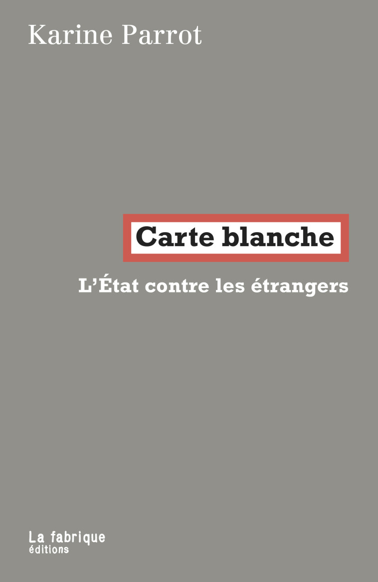 Carte blanche - Karine Parrot - FABRIQUE