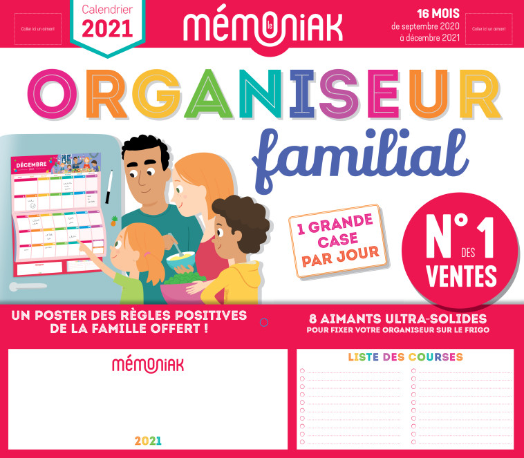 Organiseur familial Mémoniak 2020-2021 -  Editions 365 - 365 PARIS