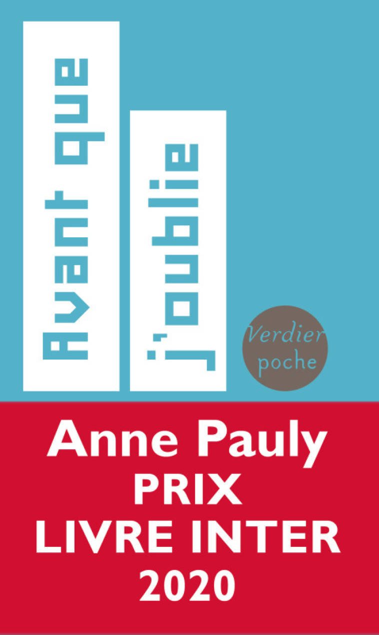 Avant que j'oublie - Anne PAULY - VERDIER