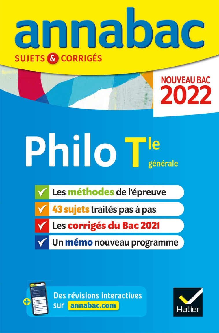 Annales du bac Annabac 2022 Philosophie Tle générale -   - HATIER