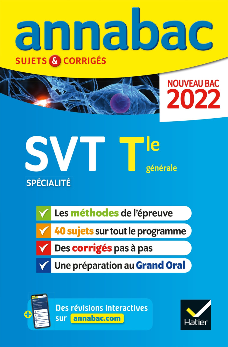 Annales du bac Annabac 2022 SVT Tle générale (spécialité) -   - HATIER